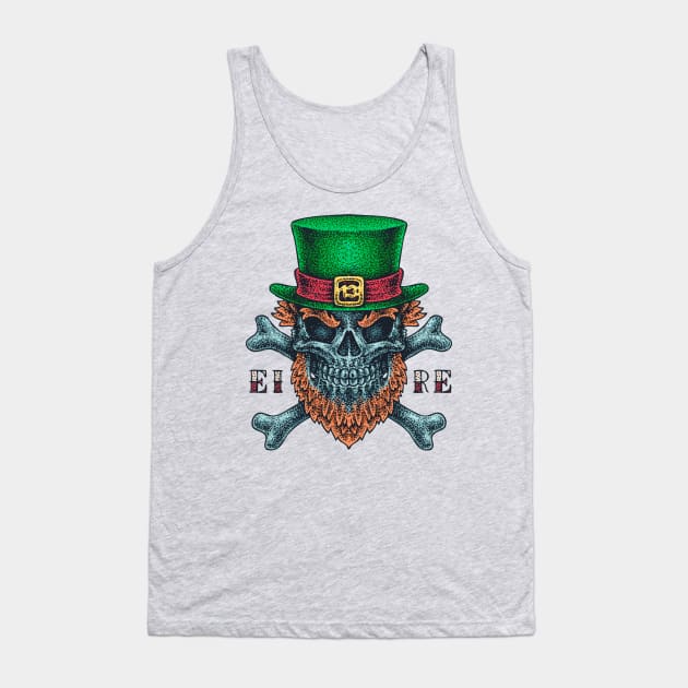 Leprechaun Skull And Bones Tank Top by BlackRavenOath